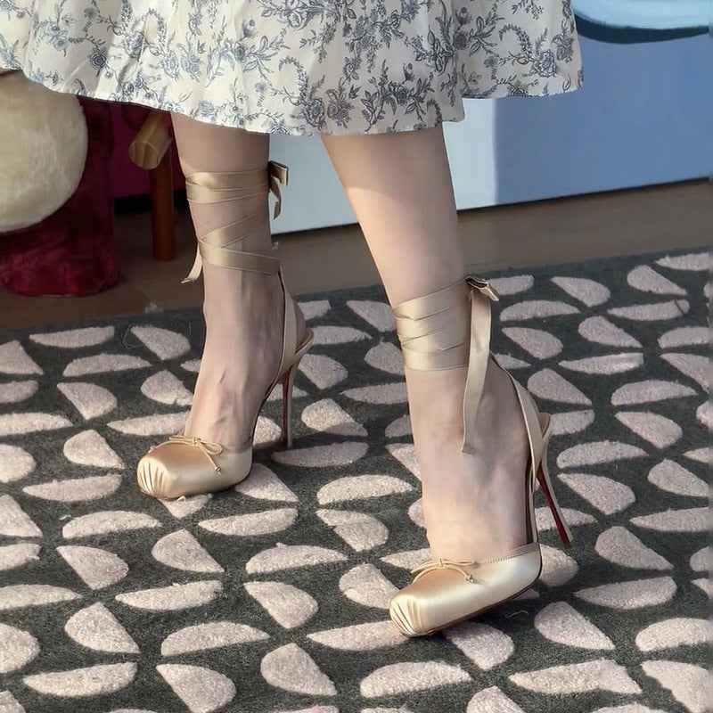 Square Toe High Heels Women Thin Heel