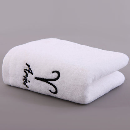 Constellation Bath Towel Plus-sized Thick Absorbent Embroidery Face Washing