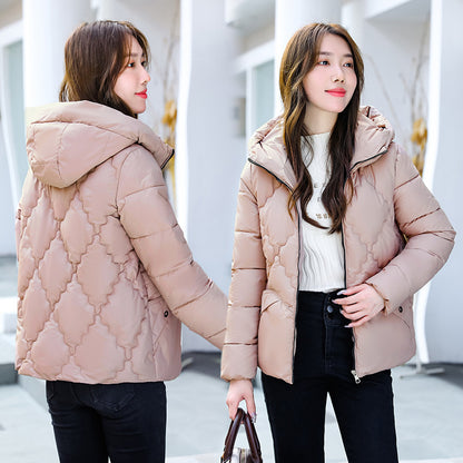 Cotton Coat Rhombus Thickened Cotton Coat Fleece-lined Cotton Coat Jacket - DropOnline.co