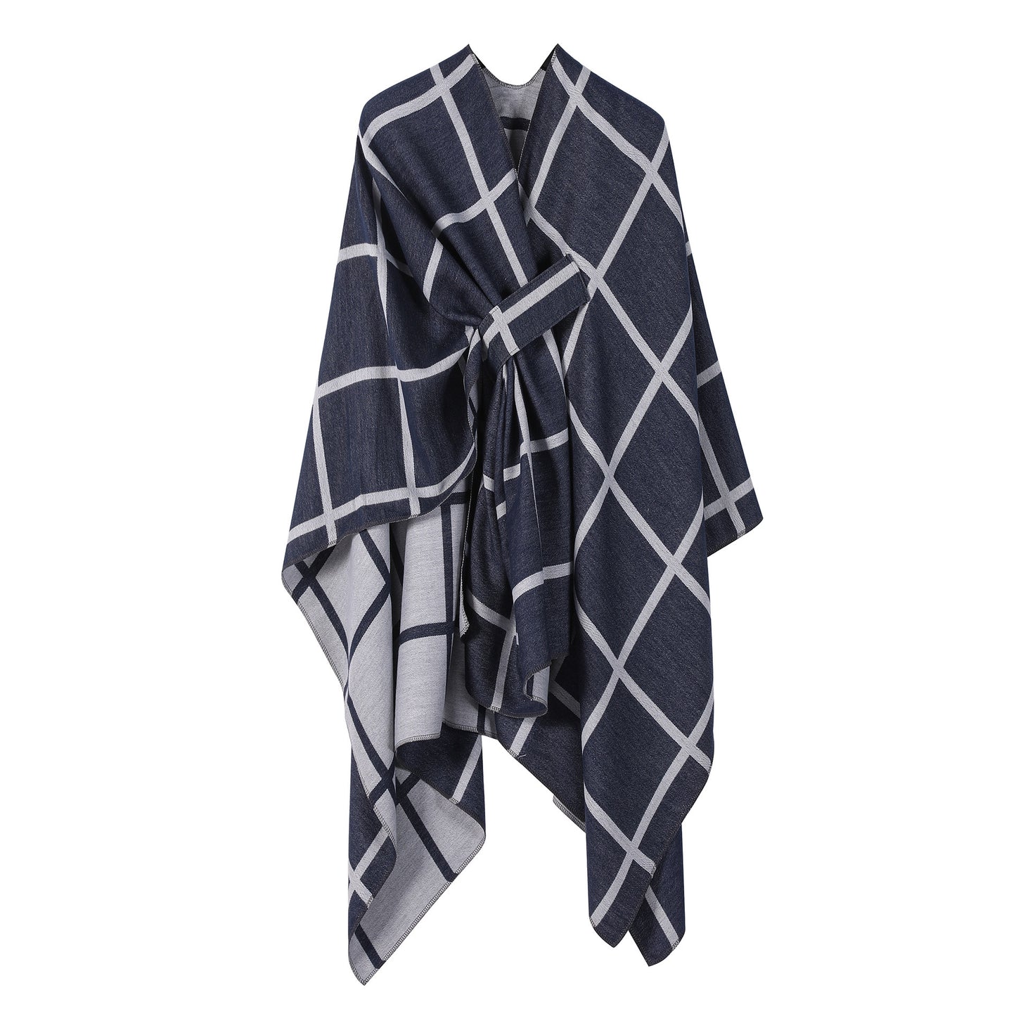Women's Fashion Gingham Check Warm Scarf - Classic Plaid Winter Wrap
