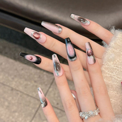 Y2g Black Cool Hot Girl Stickers Wear Nail Tip - DropOnline.co