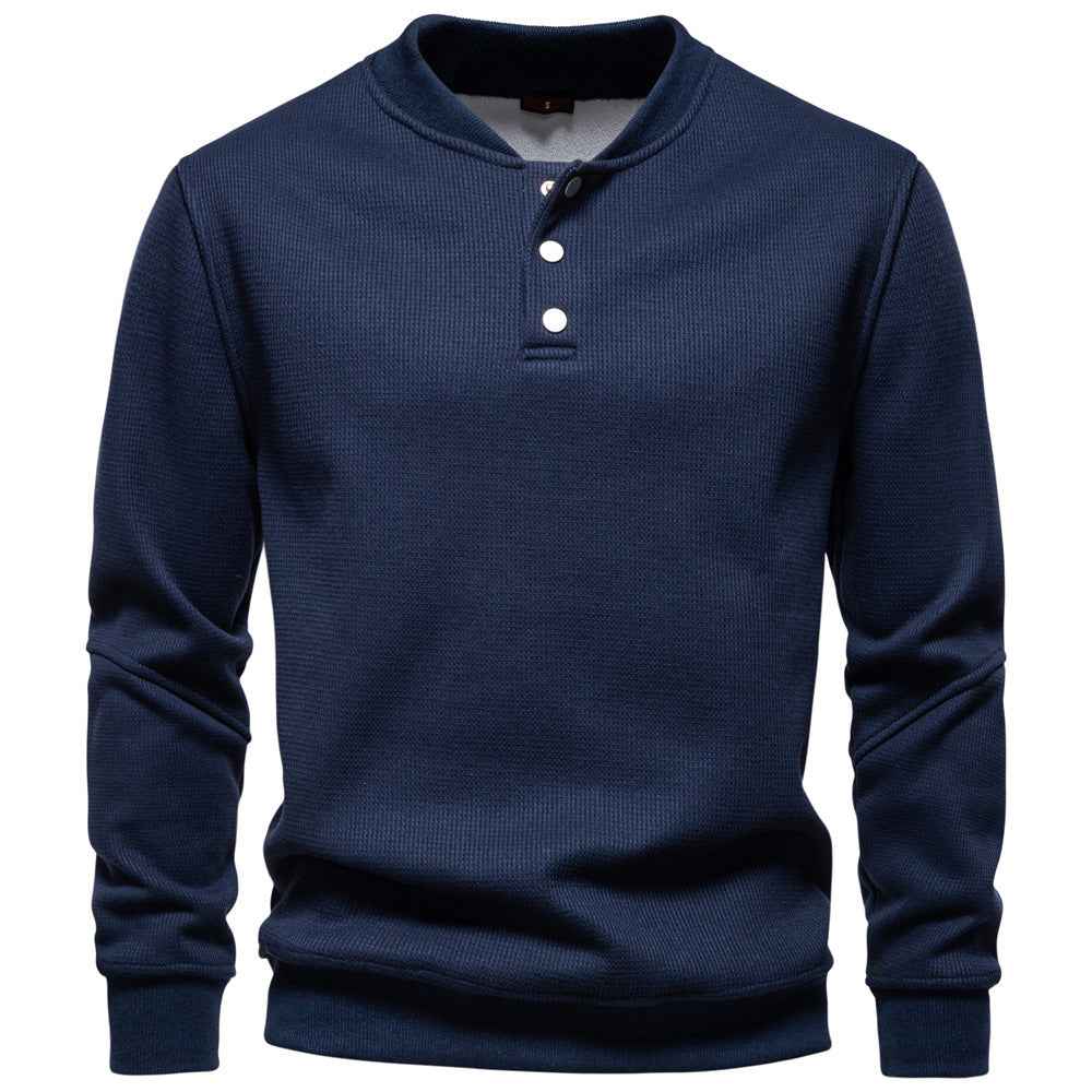 New Fleece-lined Men's Round Neck Sweatshirt