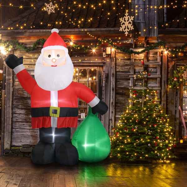6ft Gift Santa Claus - 4 LED Lights Christmas Inflatable Decoration - DropOnline.co