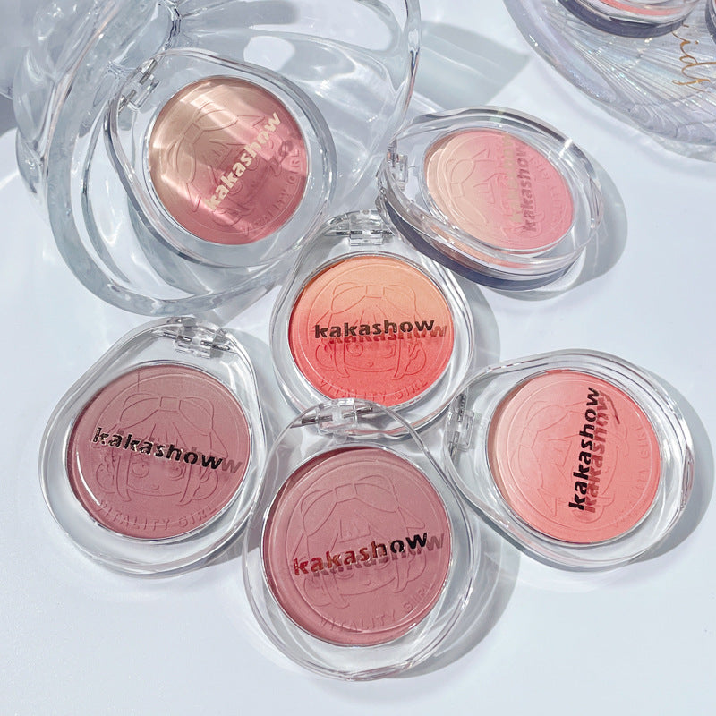 Gradient Blush Collection - Matte Shimmer Blush White Peach Milk Tea Shades