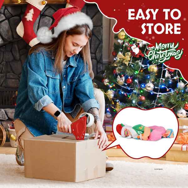 5.9ft Hawaiian Elderly Inflatable Christmas Decoration - 6 LED Lights - DropOnline.co