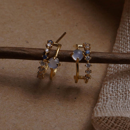 Ladies vintage opal earrings - DropOnline.co