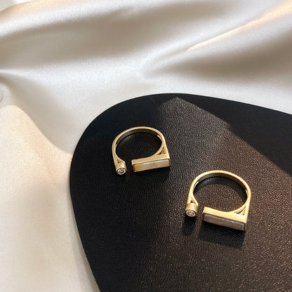 Vintage niche design zircon marble ring - DropOnline.co