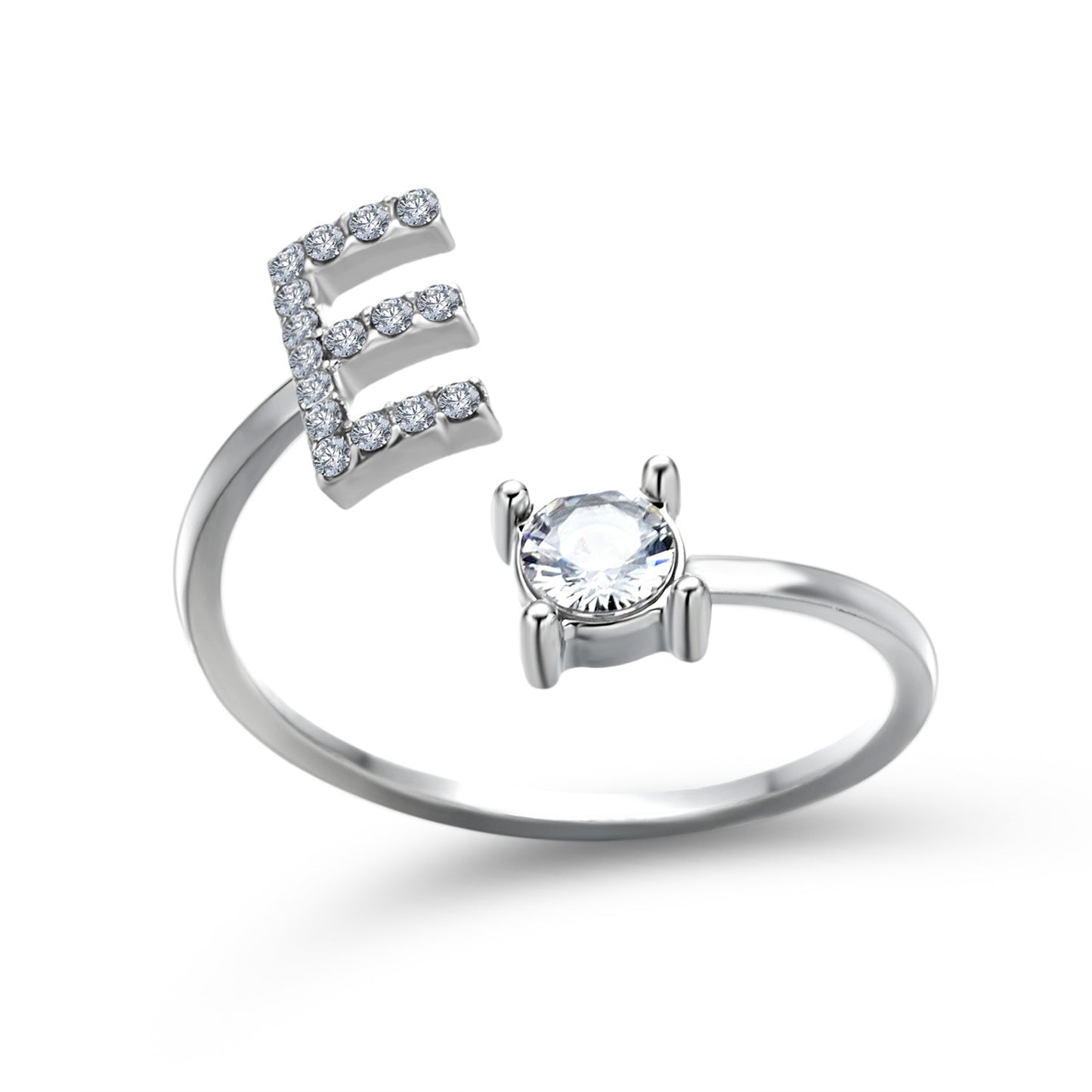 Adjustable Initial Letter Ring - Personalized Alphabet Jewelry