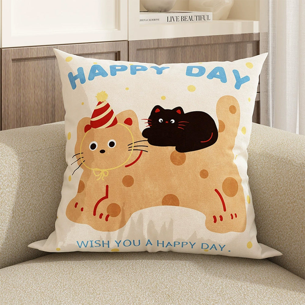 New Cute Dog Pillowcase Bedroom Cushion Cover Sofa Cushions Pillows Cover 45x45cm Pillow Case Home Decoration Car Office Seat