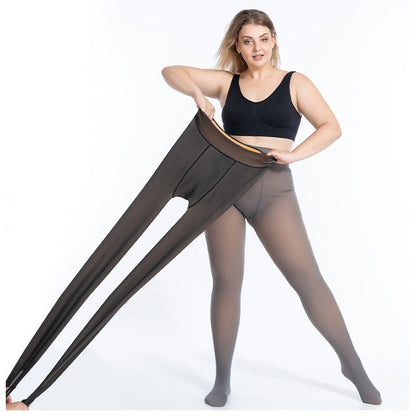 Leggings Winter Plus Velvet Thick Adjustable Pantyhose Super Elastic Large Size - DropOnline.co