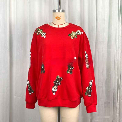 Women's Christmas Ginger Sequined Sweater