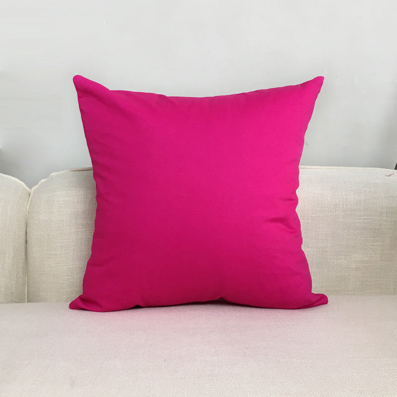 Solid Color Cushion Sofa Pillow White Blue Gray Coffee Color Purple Red Cushion Cover Waist Pillow