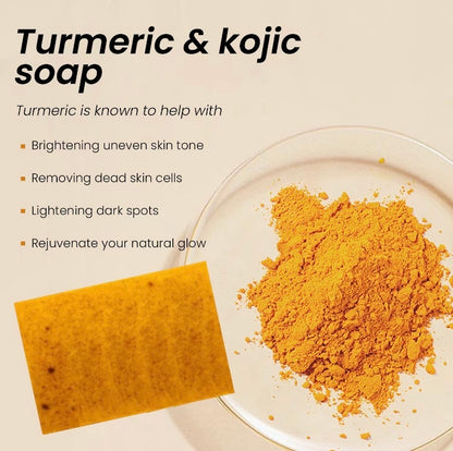 Kojic Acid Dark Spot Remover Soap Bars With Vitamin C, Retinol, Collagen, Turmeric - Original Japanese Complex Infused With Hyaluronic Acid, Vitamin E, Shea Butter, Castile Olive Oil - DropOnline.co