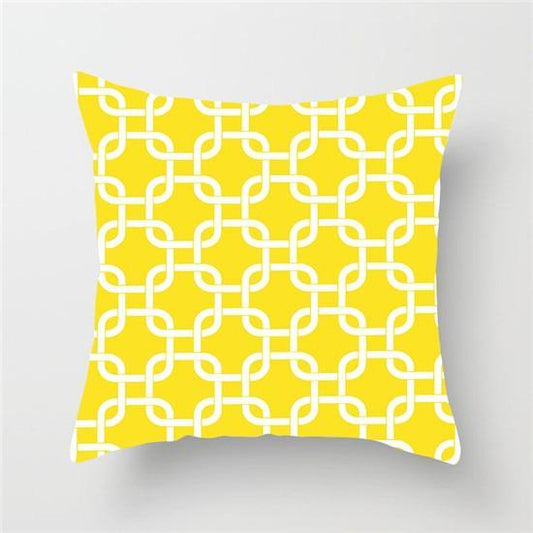 Geometric stripes peach skin cushion lumbar pillowcase