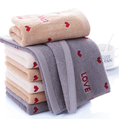 Pure Cotton Couple Embroidery Household Towels