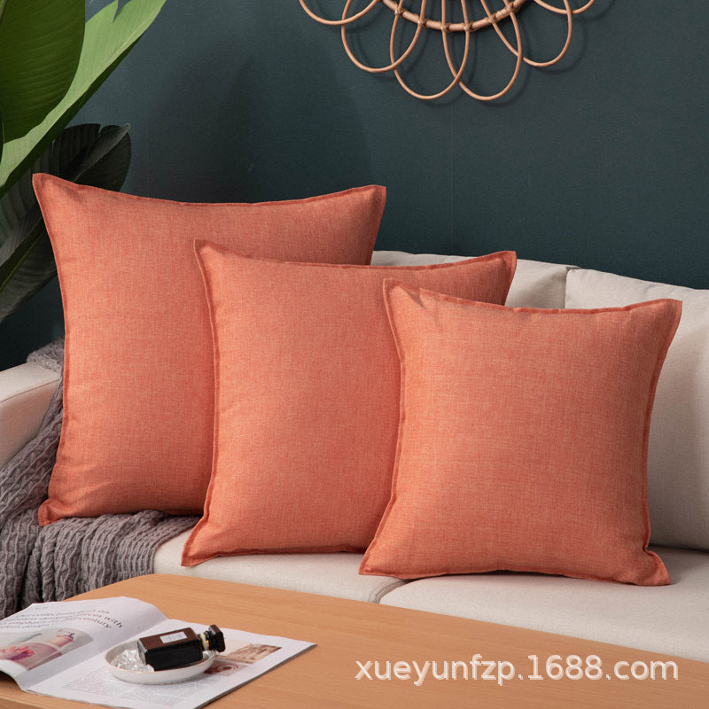 Solid Color Cushion Sofa Pillow White Blue Gray Coffee Color Purple Red Cushion Cover Waist Pillow