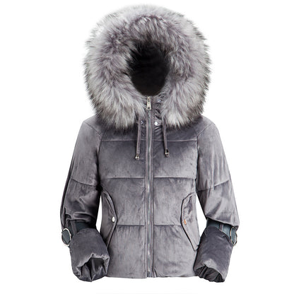 Big fur collar bread coat cotton coat - DropOnline.co