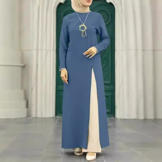 Silk long-sleeved robe