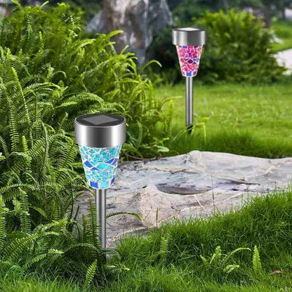 6Packs Solar Garden Lights Outdoor Solar Pathway Lights IP44 Water-resistant Landscape Lights 8Hrs Lawn Lamps For Yard Driveway Walkway