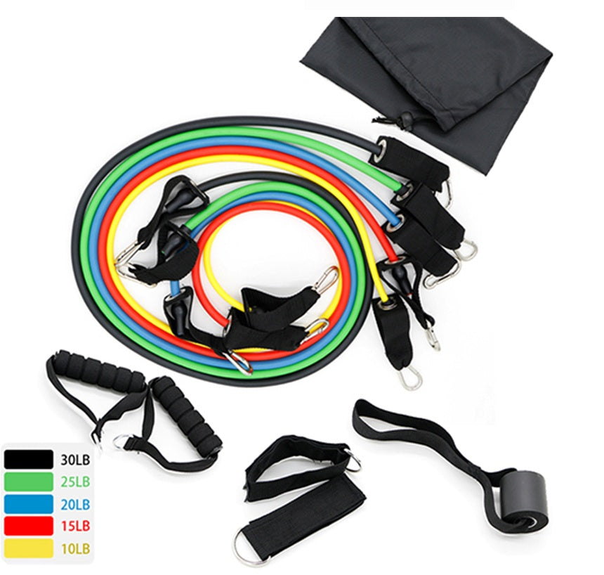 Latex Resistance Bands Set - Fitness Exercise Tubes with Handles
