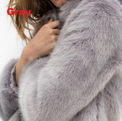 Fashionable imitation fox fur coat fur coat fur coat fur coat short style - DropOnline.co