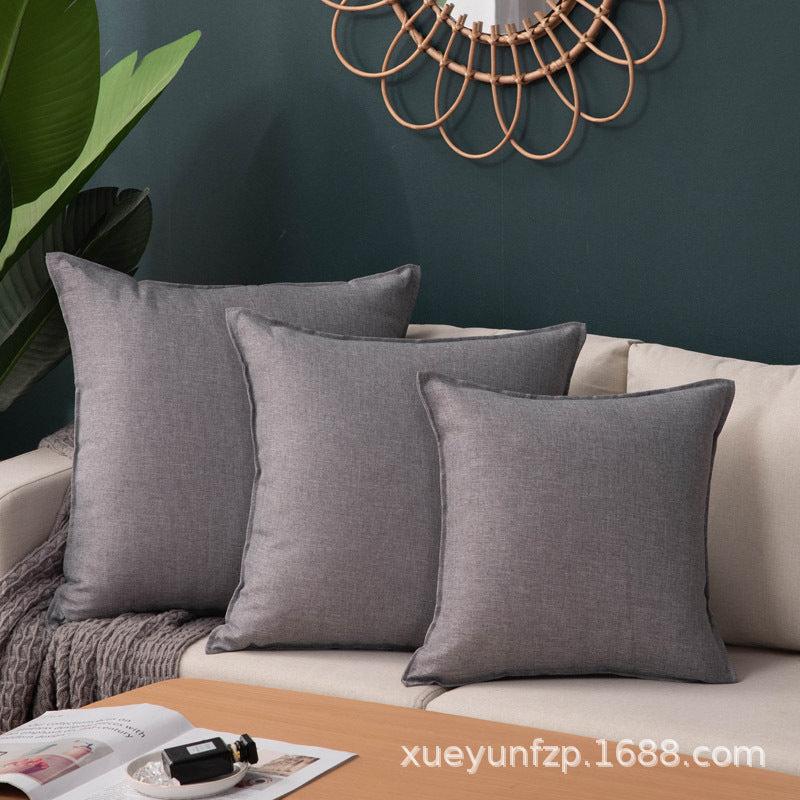 Solid Color Cushion Sofa Pillow White Blue Gray Coffee Color Purple Red Cushion Cover Waist Pillow