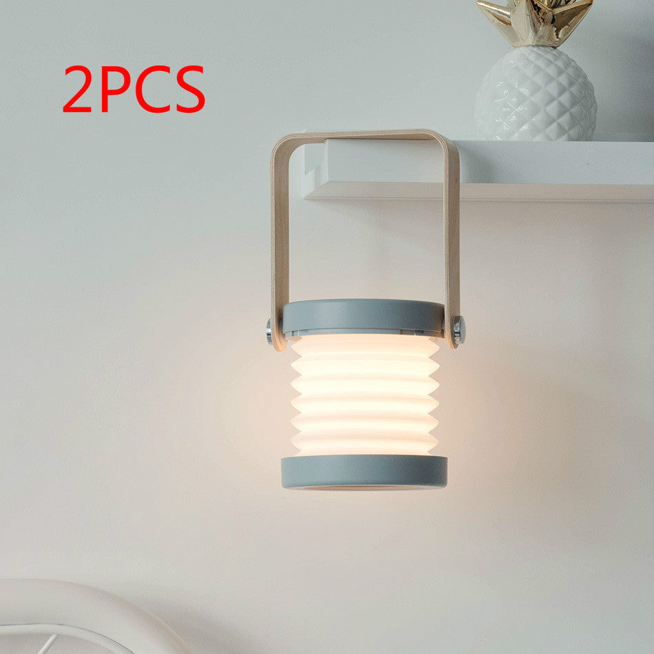 Foldable Touch Dimmable LED Reading Light - Portable USB Rechargeable Lantern for Home Decor