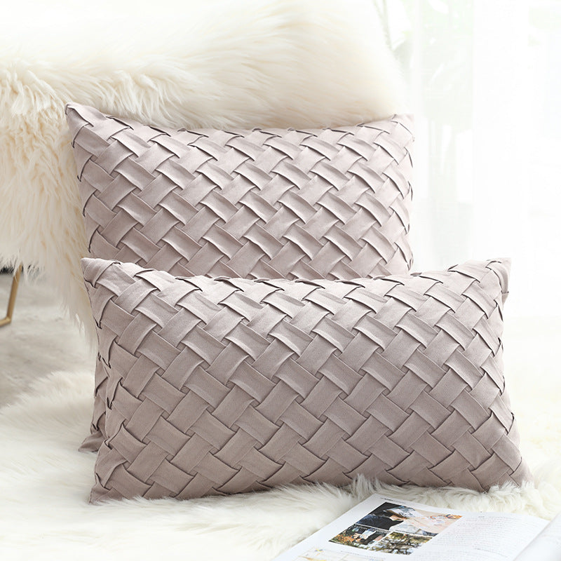 Buckskin woven cushion cover