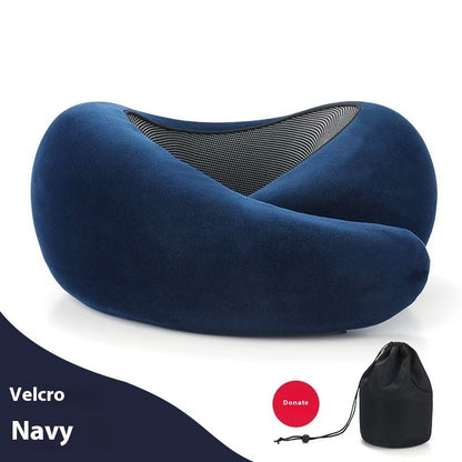 Soft Memory Foam Travel Neck Pillow U Shape Adjustable Support Comfortably Sleeping On Plane Car Office Noon Break - DropOnline.co