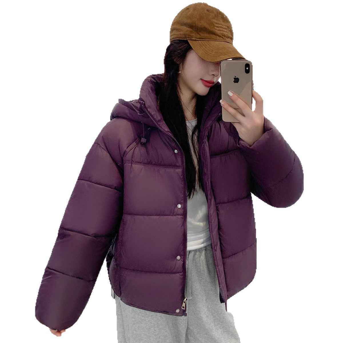 Loose Women's Short Coat For Petite To Keep Warm And Look Taller