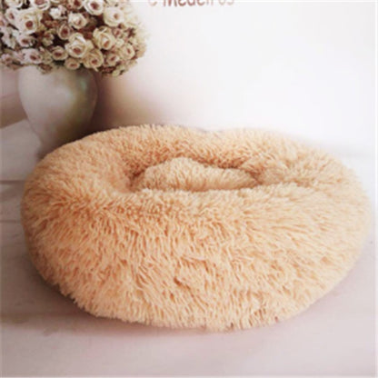 Round Long Hairy Autumn And Winter Nest Pad Cat Mattress - DropOnline.co