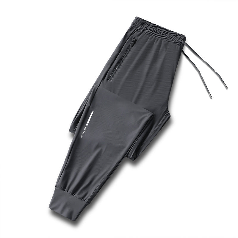 Men's Ice Silk Sports Casual Pants - Straight Leg Design