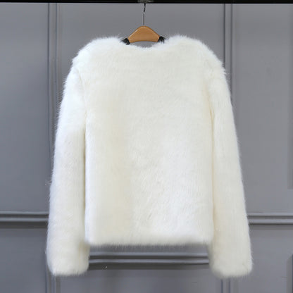 Fashionable imitation fox fur coat fur coat fur coat fur coat short style - DropOnline.co