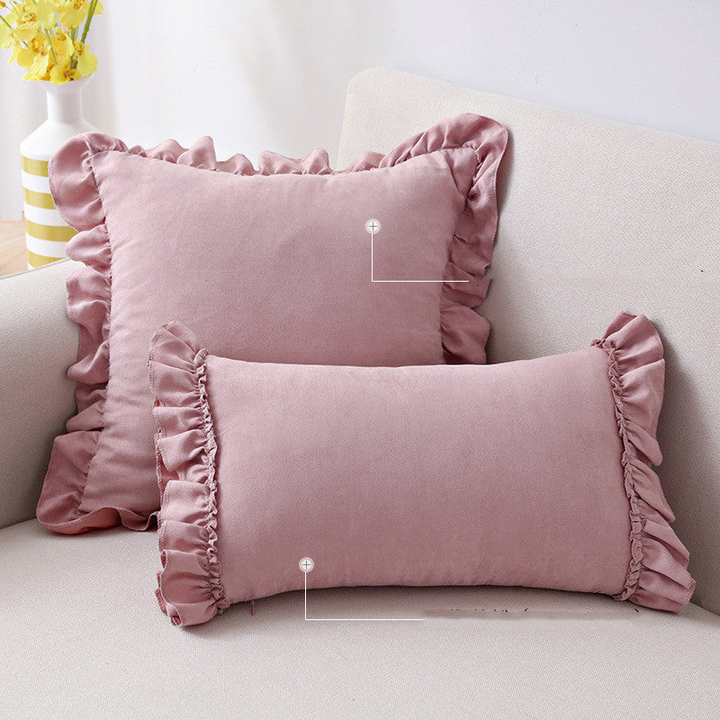 Pillowcase Small  Cushion Pillow Suede Sofa Bedside Pillowcase