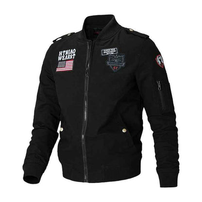 Men's Flight Jacket - Classic Baseball Bomber Varsity Uniform