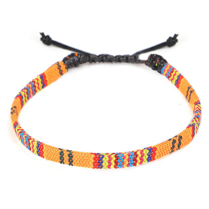 Hand Woven Rainbow Color Anklet Bohemian Style - DropOnline.co