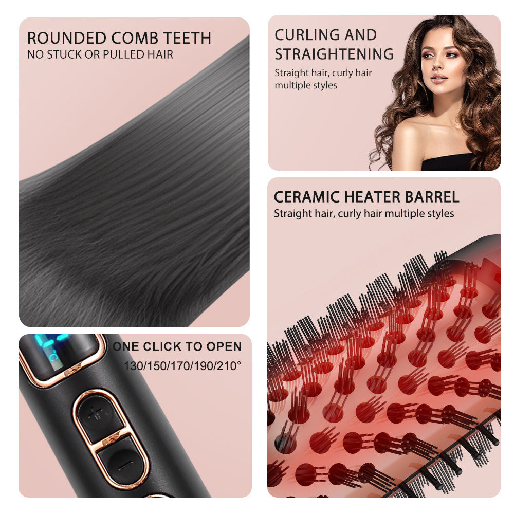 Electric Hair Curling Comb - Adjustable Temperature Ceramic Styler