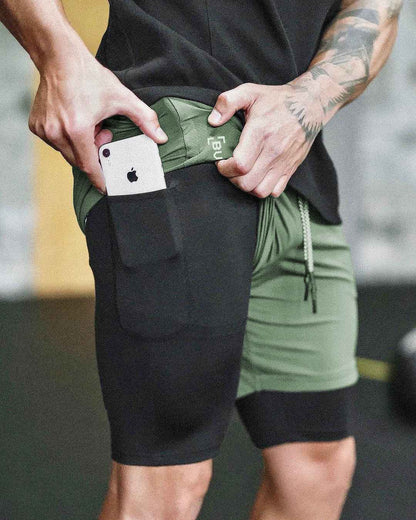 Men's Pocket Compression Shorts - Athletic Performance Shorts