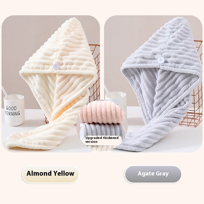 Candy Velvet Hair-drying Cap Thick Absorbent Headscarf