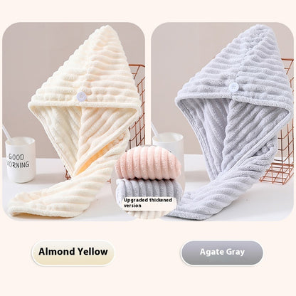 Candy Velvet Hair-drying Cap Thick Absorbent Headscarf