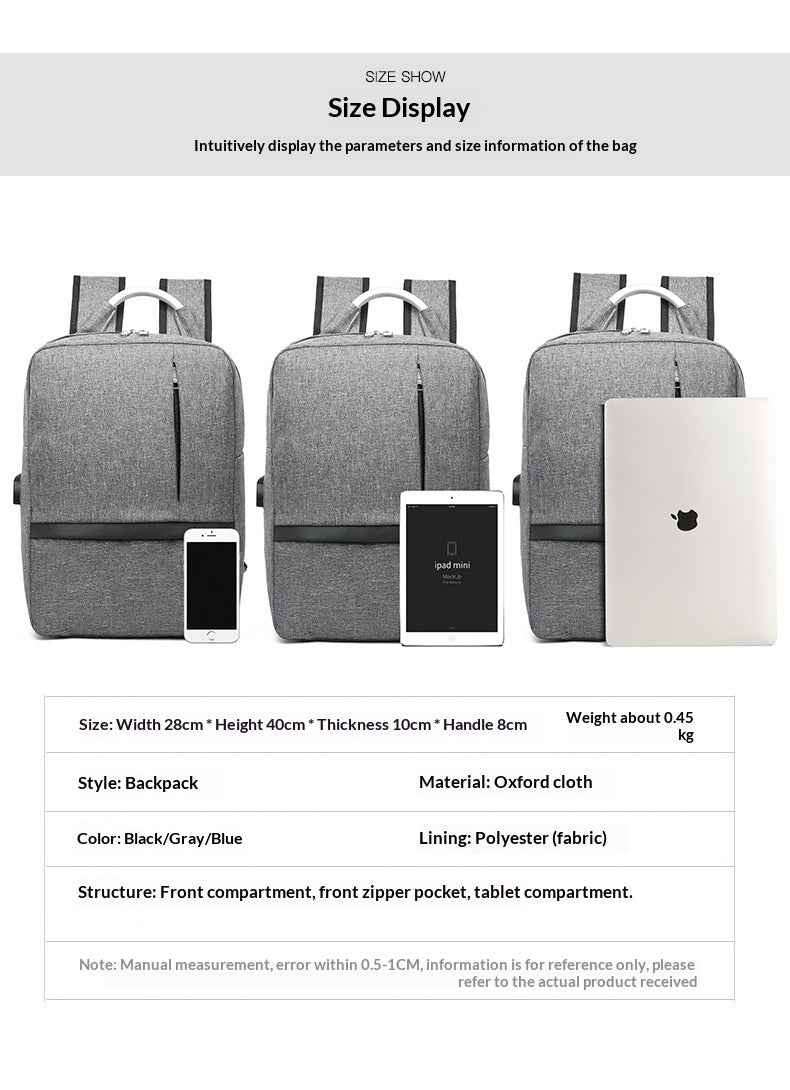 Men's Casual Oxford Cloth Business Multifunctional Backpack