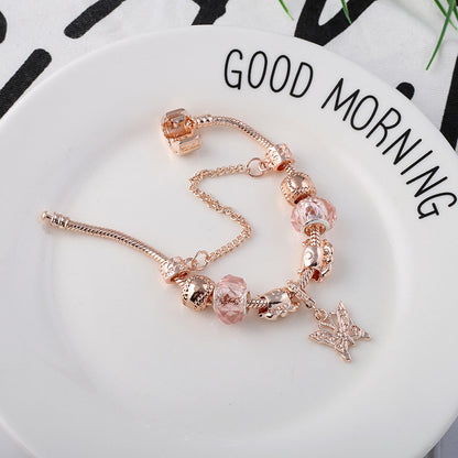 Fashion Love Geometric Rose Gold Bracelet Women's Jewelry - DropOnline.co