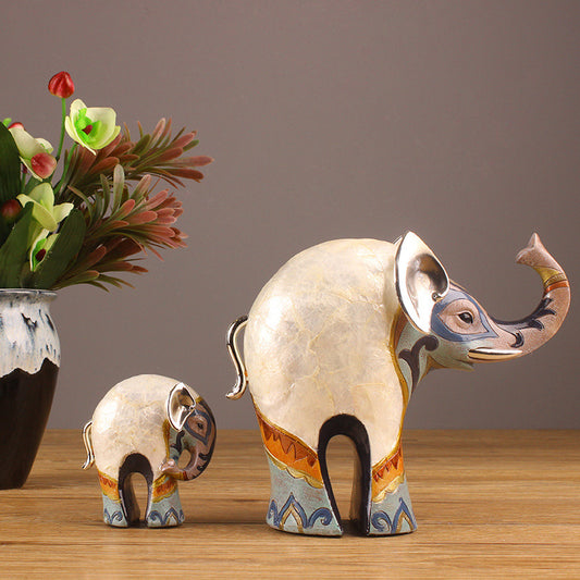 Premium Resin Elephant Home Decoration - Modern Furnishing Ornament Set