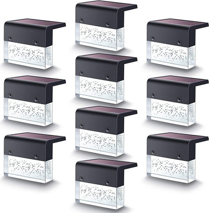 Waterproof New RGB LED Solar Light Step Fence Light - DropOnline.co