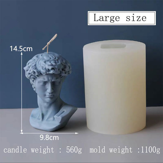 Premium David Head Silicone Candle Mould - DIY Home Decoration Craft