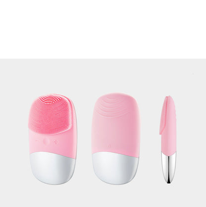 Mini Silicone Electric Face Cleansing Brush Electric Facial Cleanser Facial Cleansing Brush Skin Massager Skin Care Tools - DropOnline.co