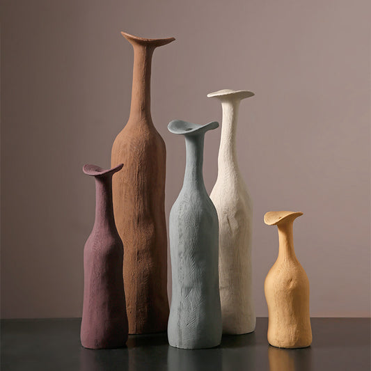 Premium Morandi Color Ceramic Vase - Creative Home Decoration Centerpiece