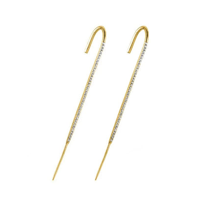 Glistening Ear Wrap Crawler Zircon Earrings Piercing Earrings Premium Earrings - DropOnline.co