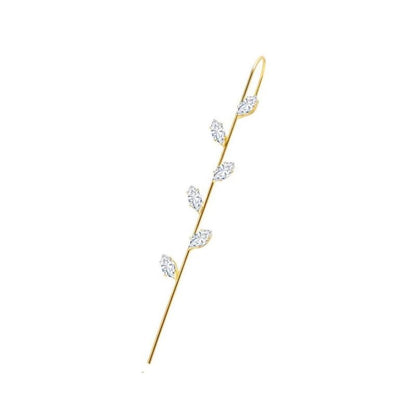 Glistening Ear Wrap Crawler Zircon Earrings Piercing Earrings Premium Earrings - DropOnline.co