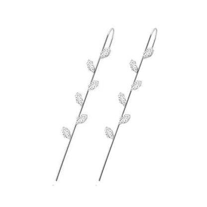 Glistening Ear Wrap Crawler Zircon Earrings Piercing Earrings Premium Earrings - DropOnline.co